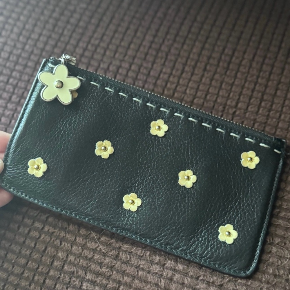 Brighton Black Wristlet with Flowers